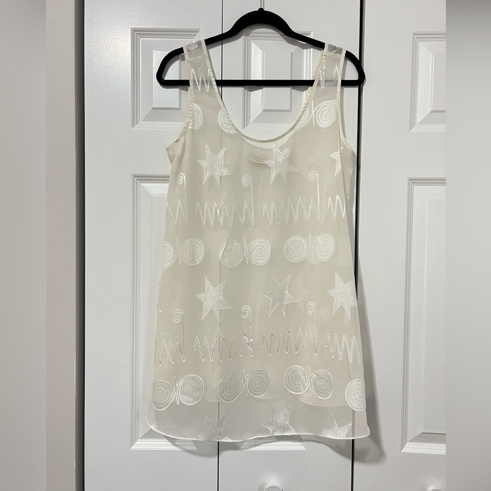 Vintage Sheer Squiggle Victoria’s Secret Gold Label Chemise (Size M)